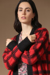 Two-tone check cardigan - 4