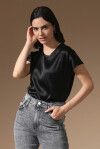 Stretch satin blouse - 1