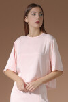 Blusa in satin con oblò posteriore - 3