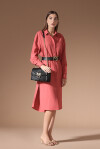 Linen shirt dress with slits - 3