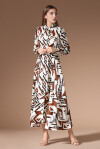 Long dress with geometric pattern - 4