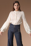 Camicia con maniche a sbuffo - 1