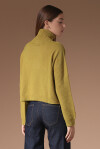 Maglia collo alto con maniche a costine - 2