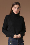High neck sweater with ribbed sleeves - 4