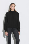 Blusa velata con maniche a sbuffo - 4