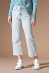 Jeans modello straight leg a vita alta - 4
