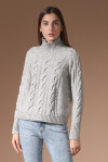 Maglione con trecce in misto yack - 4