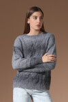 Maglia con maxi treccia - 1