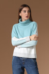 Cashmere blend inlay turtleneck - 3