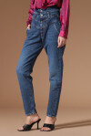 Jeans modello Mom con doppia cinta - 3