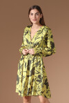 Patterned dress with buttons - 4