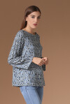 Bat blouse with abstract pattern - 3