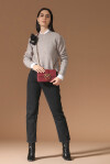 Maglia in lana merinos con broche - 4
