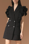 Vestito gilet con maniche volant - 3
