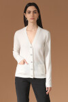 Cashmere cardigan with jewel buttons - 4