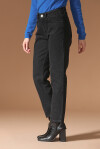 Jeans con bottone gioiello in madreperla - 4