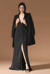 Elegant dress with knot drape - 4