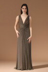 Vestito elegante con drappeggio a nodo - 3