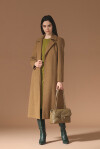 Cappotto lungo spigato con cintura - 4