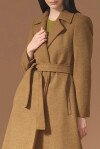 Cappotto lungo spigato con cintura - 3