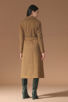 Long herringbone coat with belt - 4