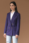 Blazer quattro bottoni con revers a lancia - 4