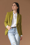 Six-button military model blazer - 3