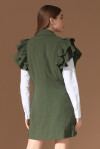 Vestito gilet con maniche volant - 2