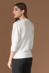 Cashmere sweater with jewel buttons - 4