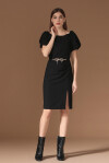 Sheath dress with belt - 4