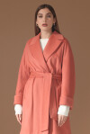 Coat with sash in pure wool - 4