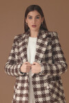Short checked coat in wool blend - 4
