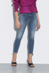 Jeans modello aderente con fondo asimmetrico - 4