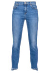 Jeans modello aderente con fondo asimmetrico - 1
