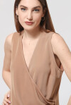 Crossover top in flowing crêpe - 1