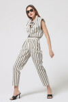 Striped trousers with contrasting bustier - 4