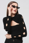Fitted sweater with cutout - 3