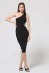 One-shoulder sheath dress with porthole - 4