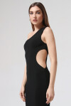 One-shoulder sheath dress with porthole - 3