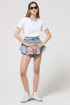 Shorts butterfly in denim bleach - 1