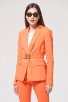 Linen blazer with belt - 3