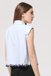 Sleeveless poplin shirt - 2