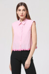 Sleeveless poplin shirt - 3