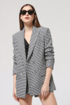 Blazer in vichy stretch pied de poule - 4