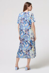 Long T-shirt dress with floral pattern - 2