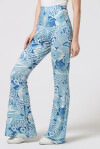 Patterned flared trousers in jersey - 3
