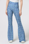Patterned flared trousers in jersey - 4