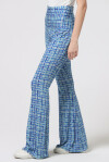 Patterned flared trousers in jersey - 1
