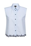 Camicia smanicata in popeline - 1
