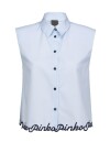 Sleeveless poplin shirt - 1